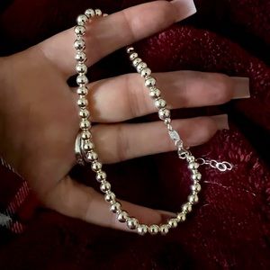 NWOT Sterling Silver Adjustable Tiffany Style Anklet
